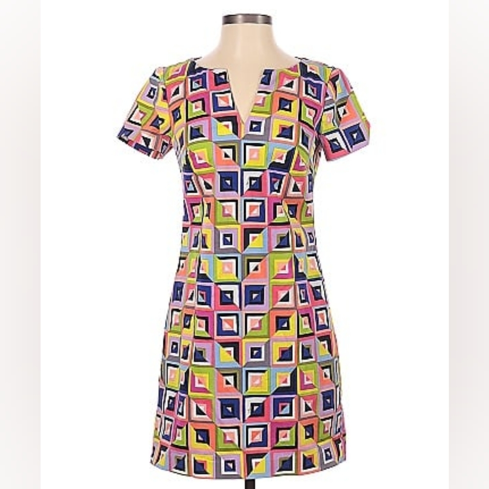Trina Turk geometric cocktail or shift dress, size 10.